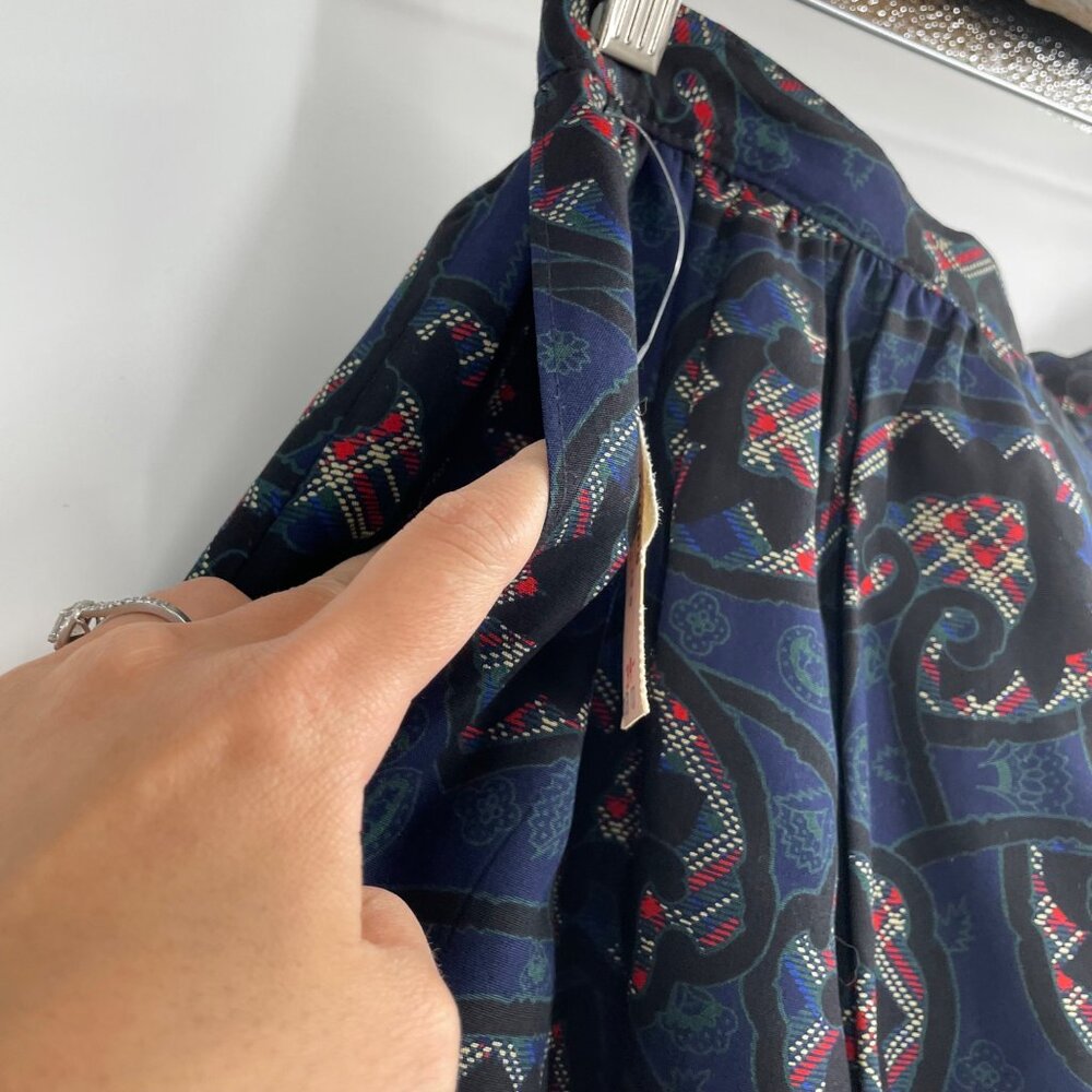 Vintage NWT Country Sophisticates by Pendleton Blue Paisley Midi Skirt Womens 10 - Picture 8 of 9